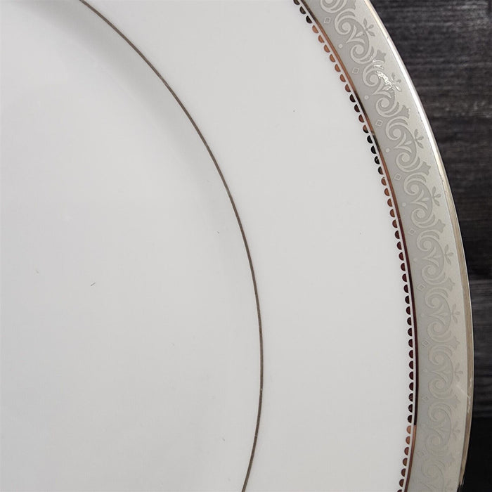 Mikasa Platinum Crown Serving Platter Round Chop Plate White L3428 Fine China