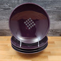 Mikasa Viewpoint Purple 4 Round Soup Cereal Bowl Set Potter's Art MK604 8-1/8"
