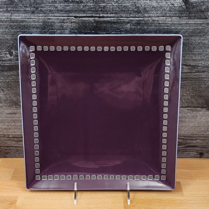 Mikasa Viewpoint Purple Square Dinner Plate Potter's Art MK604 10-7/8"