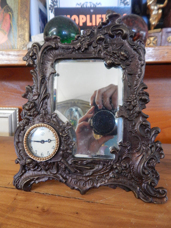Mirror Frame - Bronze Clock-Jantiques LLC.