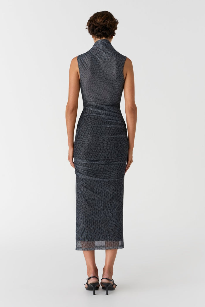Misha Matrix Print Ink Dress - SODA Fashion Haus