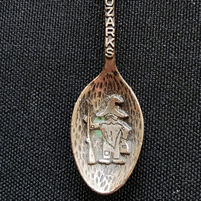 Missouri Stage Ozarks Collectible Travel Souvenir Spoon Vintage 3.5" 9 cm Pewter