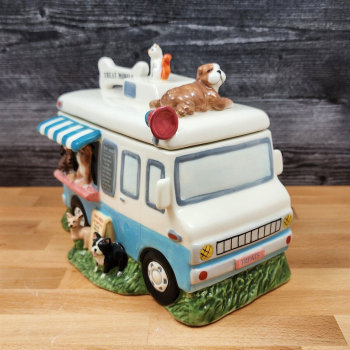 Mobile Treat Pet Food Truck Cookie Canister Jar by Blue Sky & Heather Goldminc