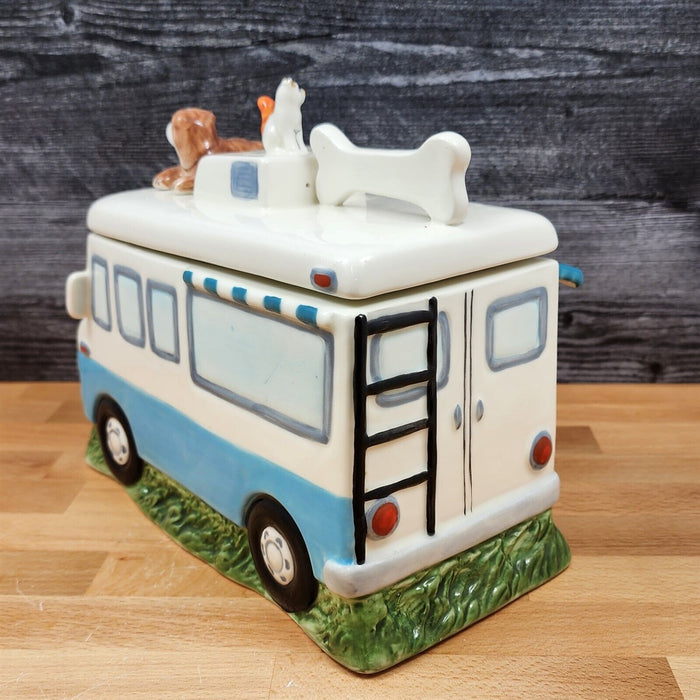 Mobile Treat Pet Food Truck Cookie Canister Jar by Blue Sky & Heather Goldminc