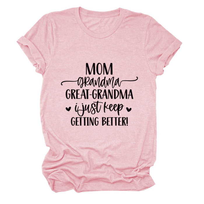Pink (black font) / S