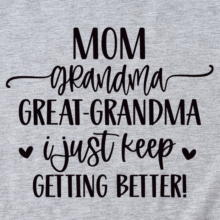 MOM GRANDMA GREAt FASHION LEttER CREWNECK SHORt SLEEVE T-SHIRt WOMENT-Shirt