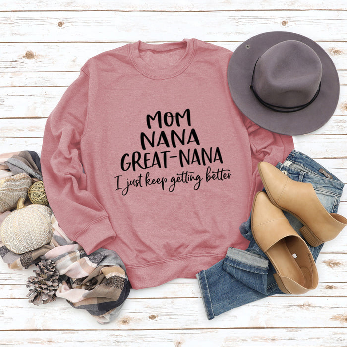 Rose gold sweater (black font) / S