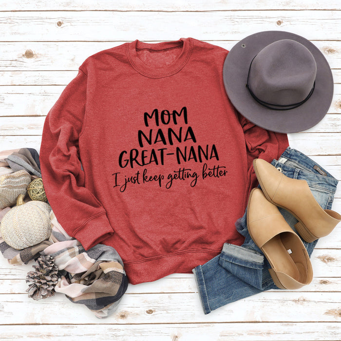 Red sweater (black font) / S