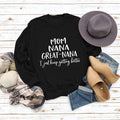 MOM NANA GREAT NANA LETTERS FASHION CREW NECK LONG SLEEVE SWEATER