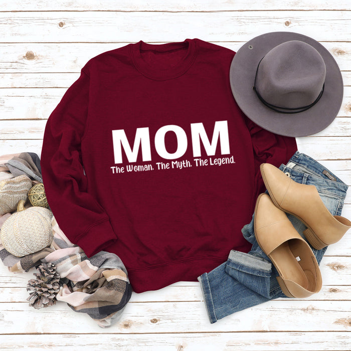 Wine red sweater (white font) / S
