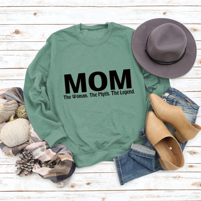 Light green sweater (black font) / S
