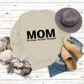 Mom The Woman The Myth Spot Letter Loose Long Sleeve Plus Size Sweater