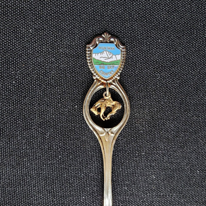 Montana Big Sky Country Collectible Souvenir Spoon 4.5" 11cm with Horse Dangler