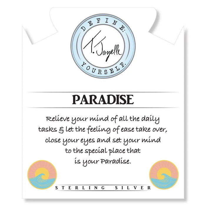 Moonstone Stone Bracelet with Paradise Sterling Silver Charm