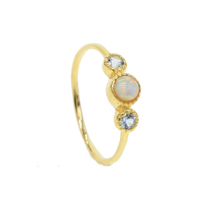 Moonstone Pearl Ring