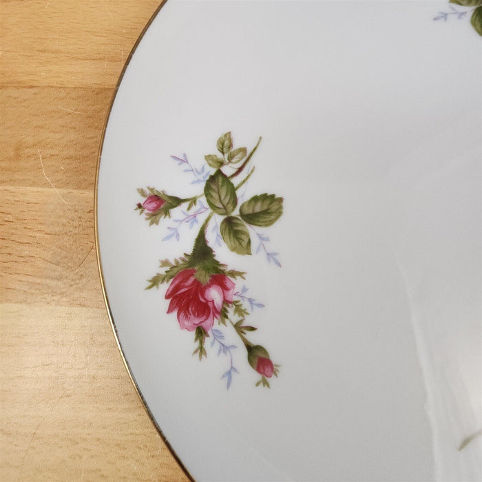Moss Rose Salad Plate Set of 2 Pink Flowers Gold Trim 7.5" (19cm) Sango Japan