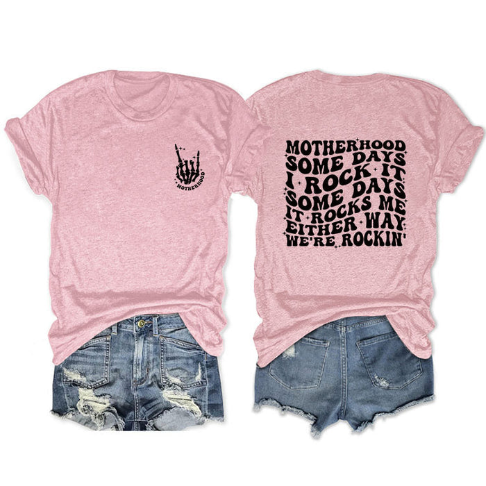 Pink front chest (black font) / S