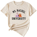 MS RACHEL University Fun Graphic Short-sleeved T-shirt