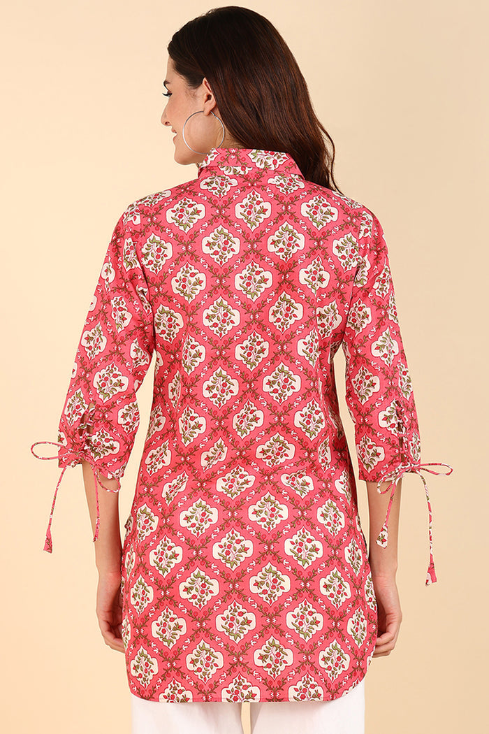 Multicolor Floral Printed 100 Soft Cotton Zipless Maternity Top - Front view showing breathable fabric and practical