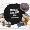 MY HEART IS Printed Letters Long Sleeve Casual Fashion Women Sweatshirt