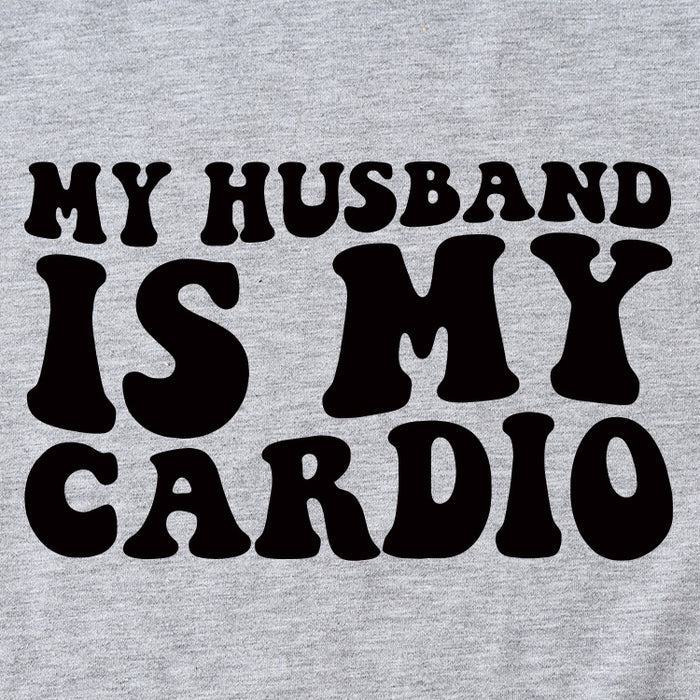 My Husband Is My Heart Casual Crewneck Short Sleeve T-Shirt