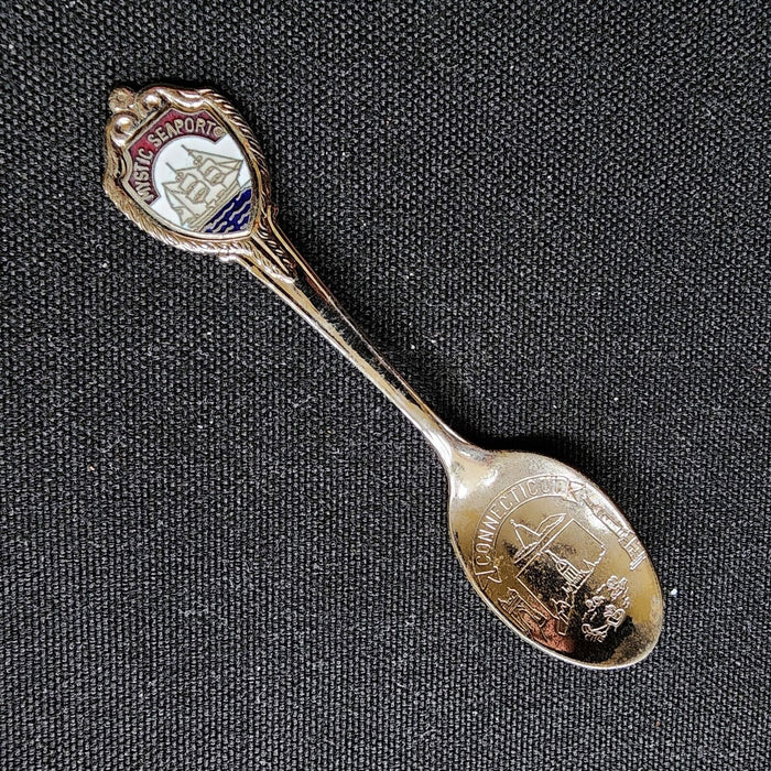 Mystic Seaport Connecticut Collectible Souvenir Spoon 3.5 in (9cm)