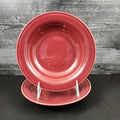Nancy Calhoun Raspberry Soup Bowl Stoneware Round 8 inch Set of 2