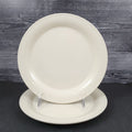 Nancy Calhoun Vanilla White Salad Plate Ceramic Stoneware Round 8 inch Set of 2