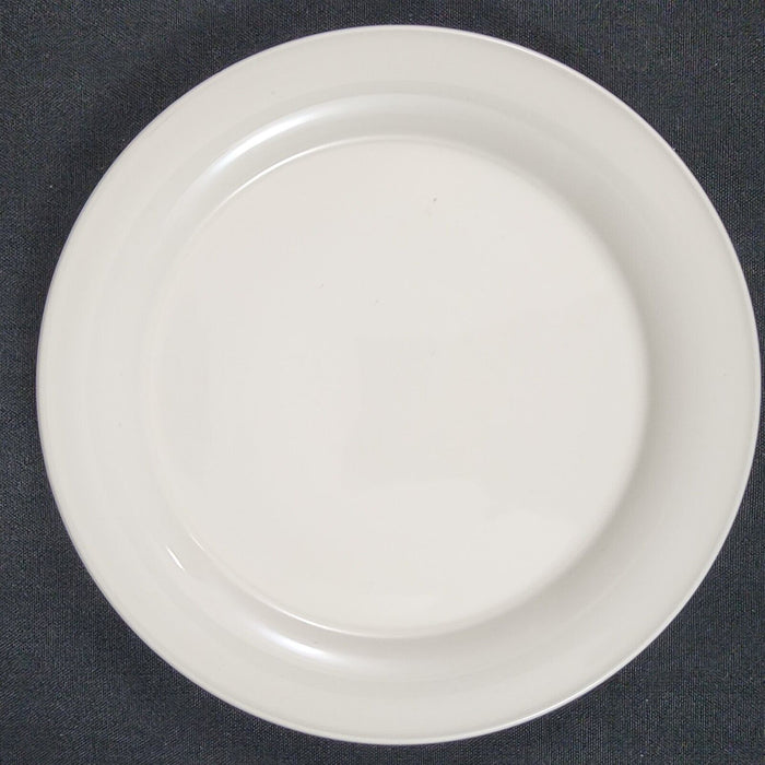 Nancy Calhoun Vanilla White Salad Plate Ceramic Stoneware Round 8 inch Set of 2