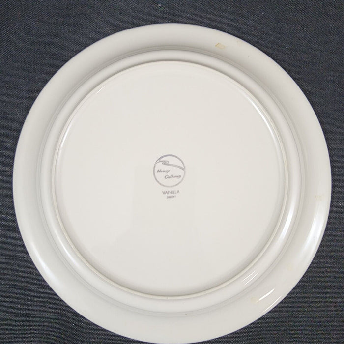 Nancy Calhoun Vanilla White Salad Plate Ceramic Stoneware Round 8 inch Set of 2