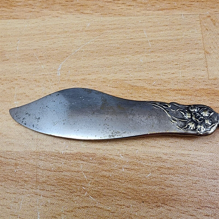 Narcissus by Oneida Silver 1908 Flat Twisted Handle Master Butter Knife flatware