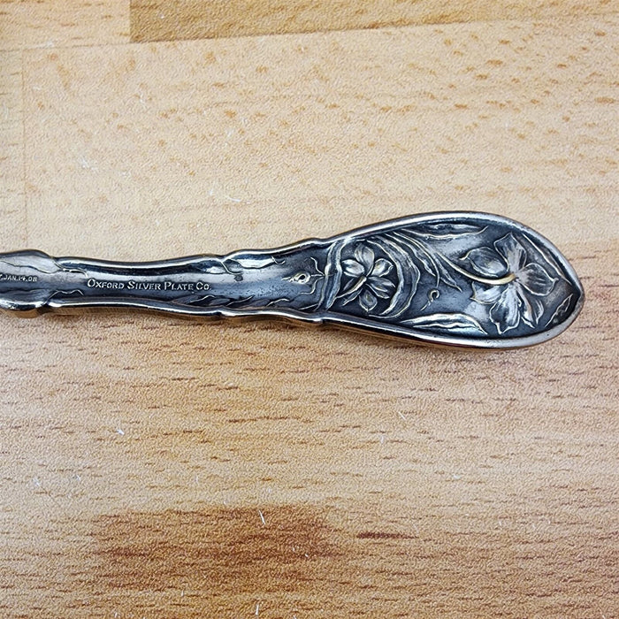 Narcissus by Oneida Silver 1908 Flat Twisted Handle Master Butter Knife flatware