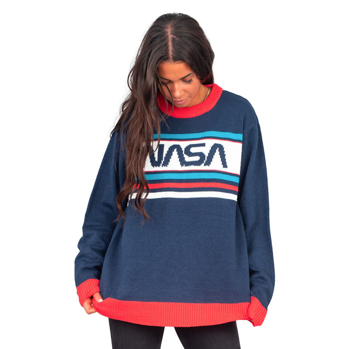 NASA Log 1980s Style Unisex Ugly Christmas Sweater