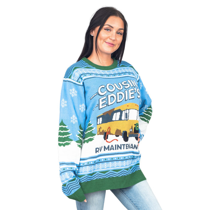 National Lampoon Christmas Vacation Blue Eddies Ugly Christmas Sweater