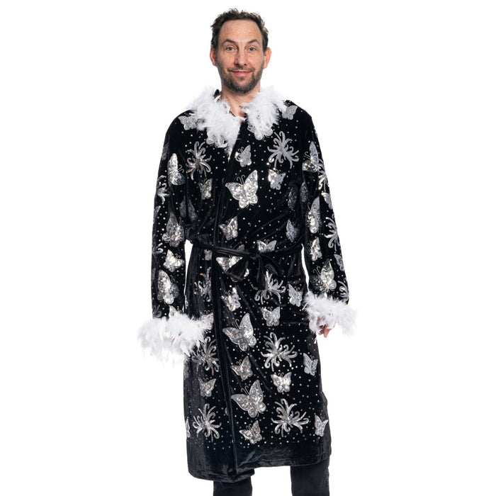 Nature Boy Flair Wrestler Deluxe Robe Halloween Costume Black - TVStoreOnline