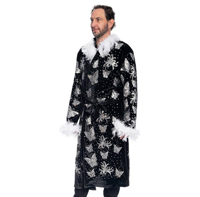 Nature Boy Flair Wrestler Deluxe Robe Halloween Costume Black - TVStoreOnline