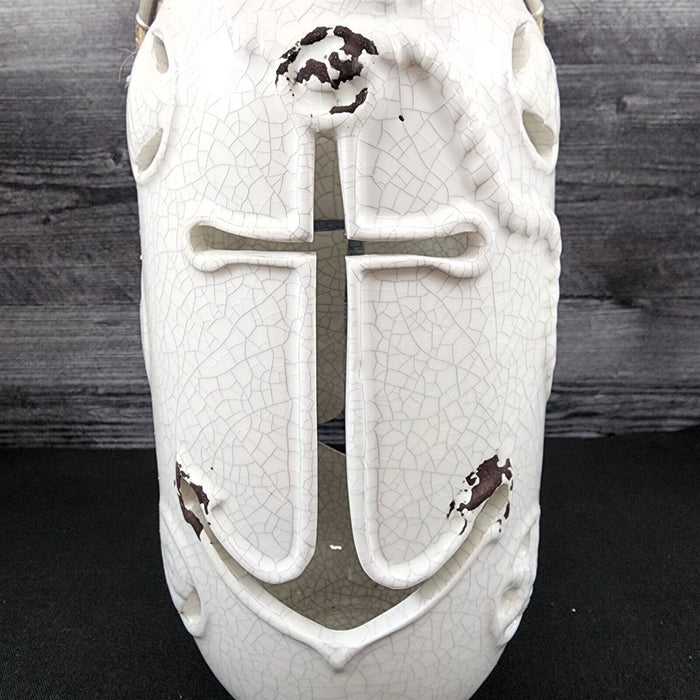 Nautical Maritime Lantern White Tea light Candle Holder Weathered Look Lamp