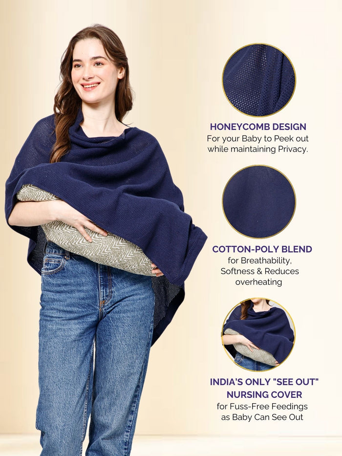 Nautical Twilight Honeycomb Feeding & Nursing Cover - House Of Zelena™