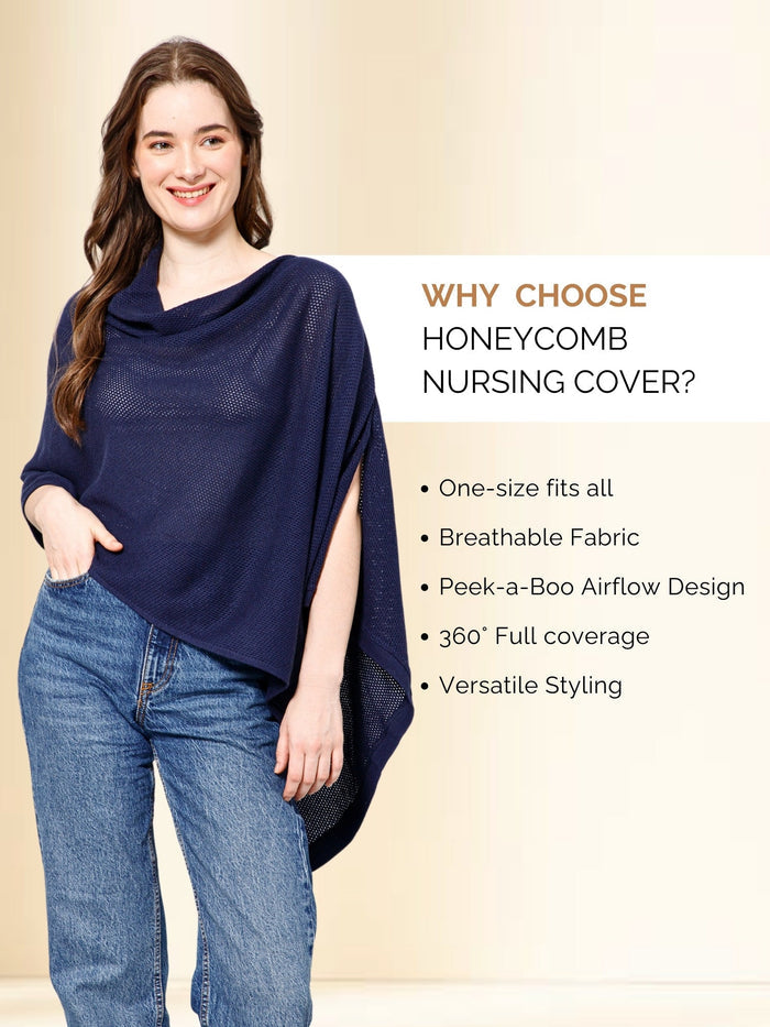 Nautical Twilight Honeycomb Feeding & Nursing Cover - House Of Zelena™