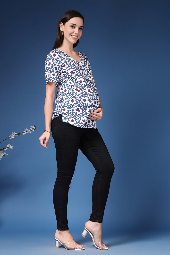 Navy Blue Fabric Texture; material is soft on skin and breathable.
