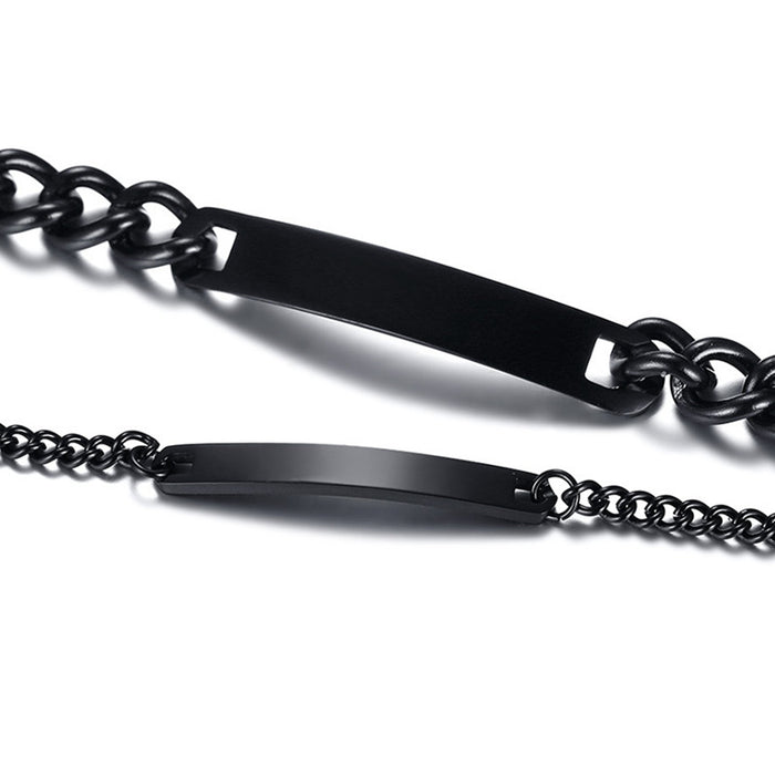 NEHZUS Couples Customize Bracelets Stainless Steel Personalize Jewelry Gift Ideas