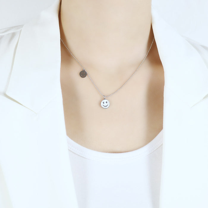 New Smiley Face Pendant Personalised Fashion Compact Design Women's Collarbone Chain