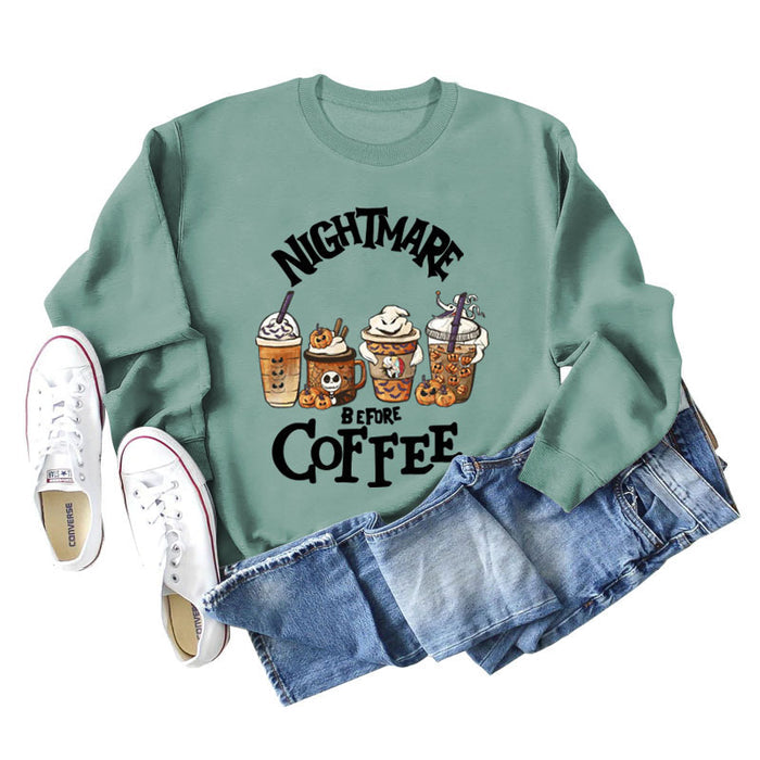Light green sweater (black word color picture) / S