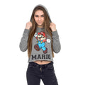 Nintendo Mario #1 Ladies Raw Edge Cropped Sweatshirt Hoodie-tvso