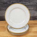 Noritake Goldart 5290 Set of 4 Bread and Butter Plates Gold Trim Band 6"