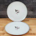 Noritake Grayson Dinner Plate Set of 2 Ceramic Vintage China Pink Flower 5697