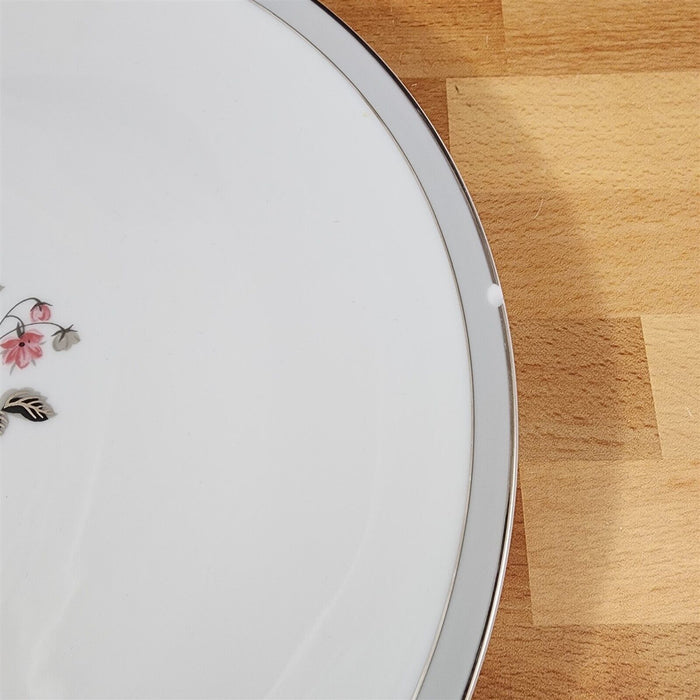 Noritake Grayson Dinner Plate Set of 3 Ceramic Vintage China Pink Flower 5697