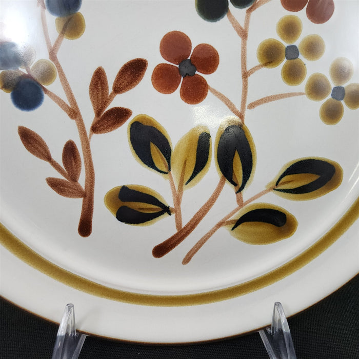 Noritake October Fest Dinner Plate Stoneware Brown Blue Yellow Floral