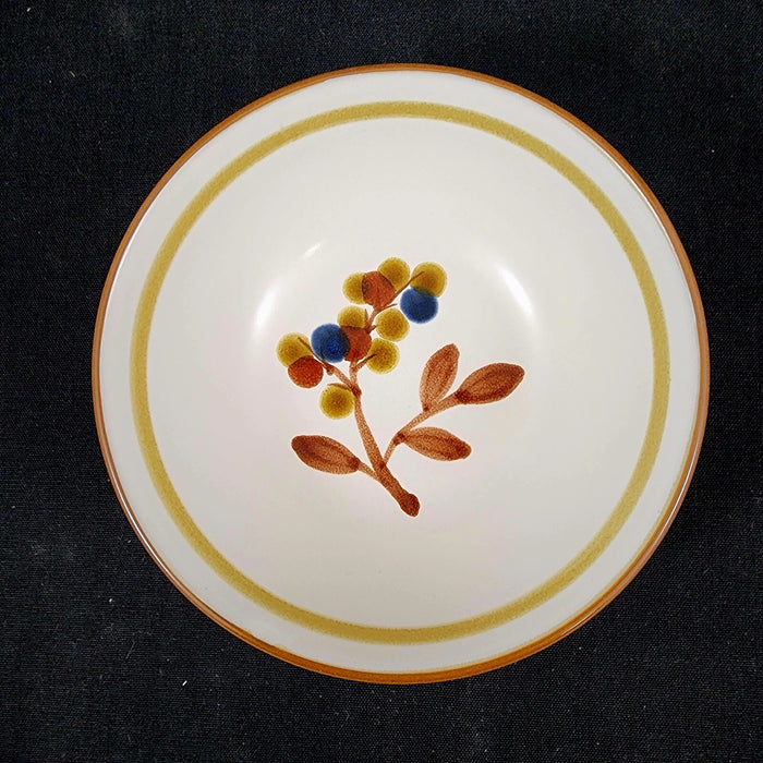 Noritake October Fest Set of 4 Soup Bowls Stoneware Brown Blue Yellow Floral