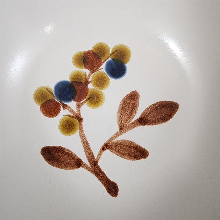 Noritake October Fest Set of 4 Soup Bowls Stoneware Brown Blue Yellow Floral